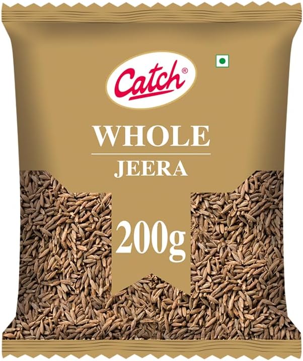 Catch Cumin Seeds Whole 200g (7.05 oz) | Authentic Whole Jeera for Indian Mexican & Middle Eastern Cooking | Non-GMO & Aromatic | Fresh Hand-Picked Spice