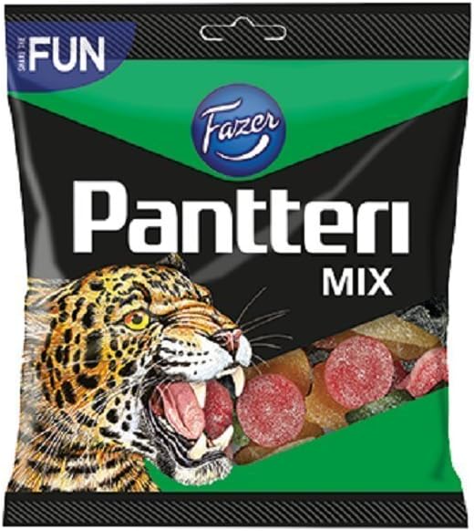 Fazer Pantteri Mix - Salty Licorice - Salmiak - Fruity - Wine Gums - Candies - Sweets