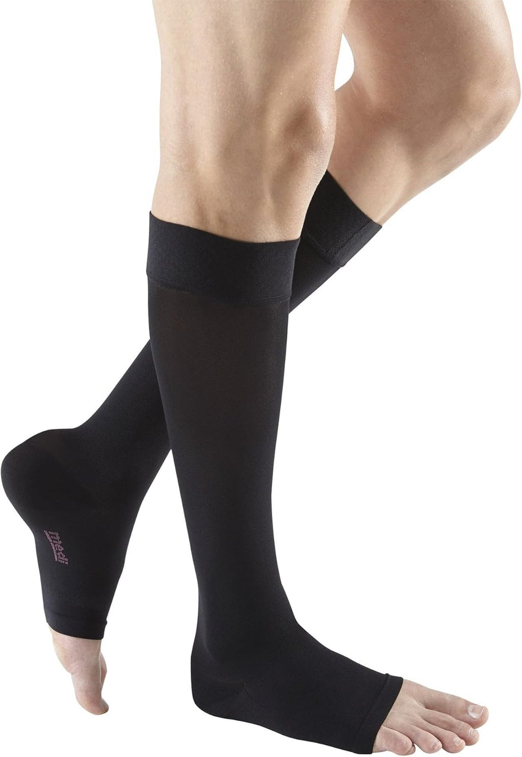 mediven Plus for Men & Women, 30-40 mmHg – Open Toe, Knee High Compression Socks with Silicone Top Band