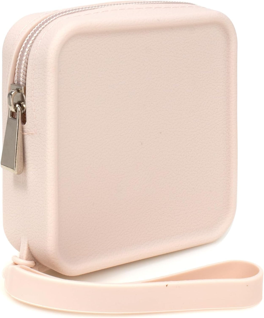Silicone Mini Makeup Bag Pouch for Purse, Small Cosmetic Travel Bag Zipper Pouch Waterproof Cute Coin Purse Portable Makeup Storage Bag Travel Toiletry Organizers Bag for Women Girls