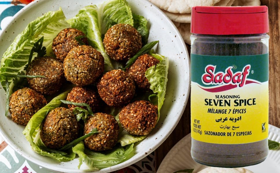 Sadaf Seasoning 7 spices - Lebanese Blend of Spices - Baharat spices - Seven Spice Blend from the Middle East Lebanese Style - 7-Spice All Purpose Seasoning - 5 oz bottle