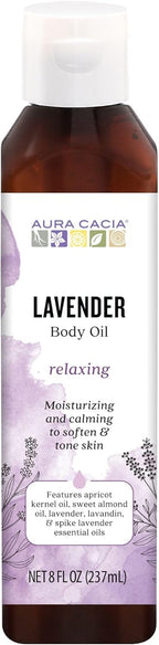AURA CACIA Lavender Body Oil, 8 FZ