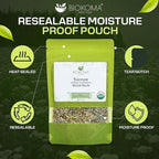 Biokoma Organic Yarrow Dried Herb 50g 1.76oz Dried Loose Achillea Millefolium Digestion Skin Health Support USDA Organic Caffeine Free Herbal Tea Resealable Pouch Pure No Preservatives No GMO Kosher