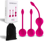 Kegel Silicone 3 Balls for Women Vaginal Tightening Exercise Set Kegel Tightener Balls Tightening Exercise 100% Waterproof (Light Pink)