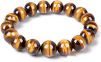 Tiger Eye Bracelet for men women Anti-anxiety, stress relief and confidence Bracelet, Handmade natural stone Crystal bead jewelry Chakra healing Protection bracelets