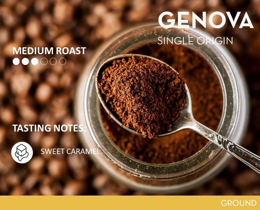 Cafe Quindio Medium Roast 100% Colombian Excelso Ground Arabica Coffee - Genova Single Origin - 12 Ounce (Pack of 1)