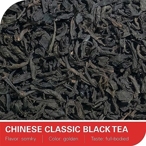WT WEETEE Organic Lapsang Souchong Tea Loose Leaf, Organic Smoky Black Tea 8 Ounces, Natural Caffeine & Antioxidant, Traditional Chinese Tea
