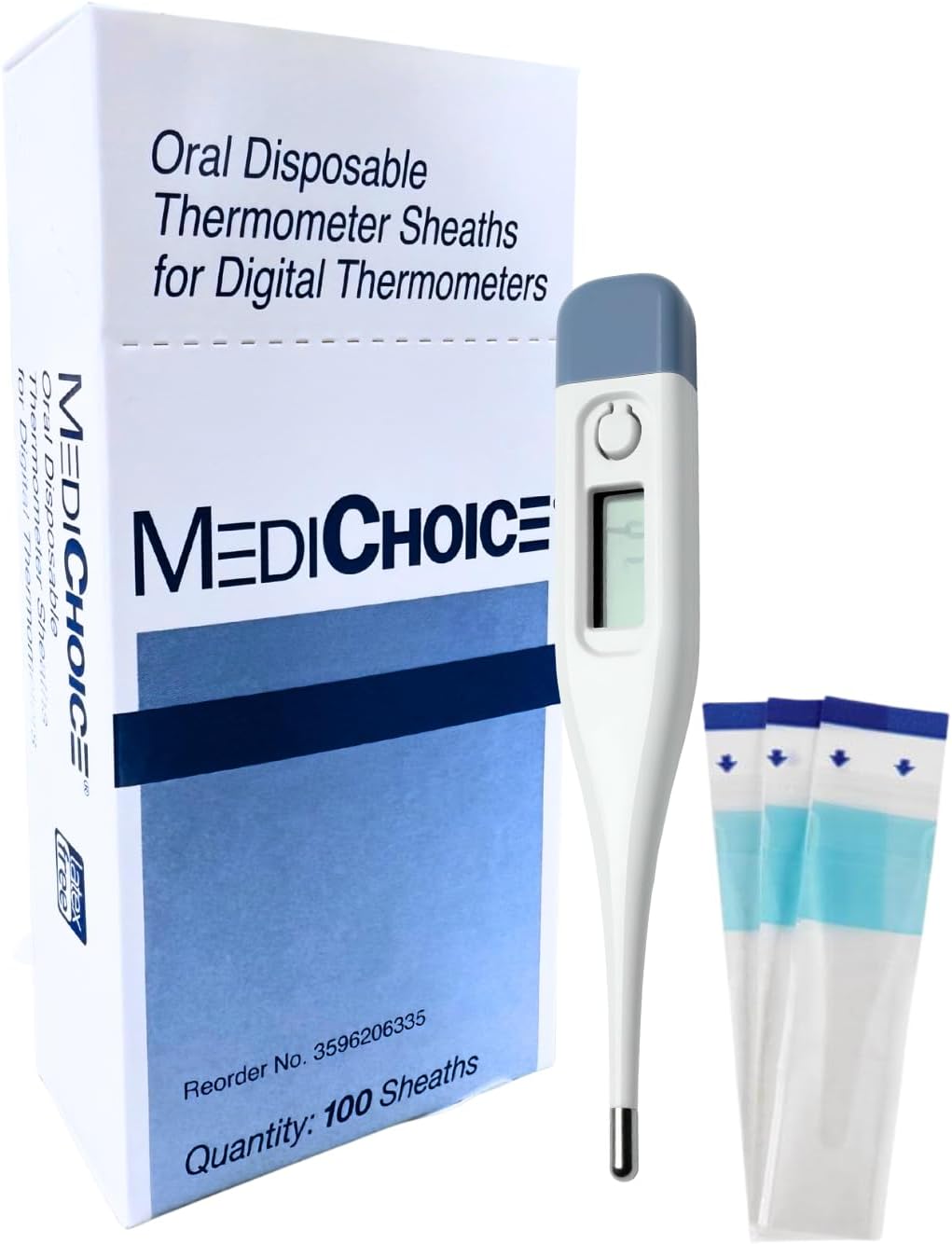 MediCHOICE DISPOSABLE THERMOMETER SHEATHS FOR DIGITAL THERMOMETER BOX OF 100