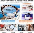 MARE AZZURO Oversized Bifocal Reading Glasses Women Blue Light Blocking Readers 1.0 1.25 1.5 1.75 2.0 2.25 2.5 2.75 3.0 3.5