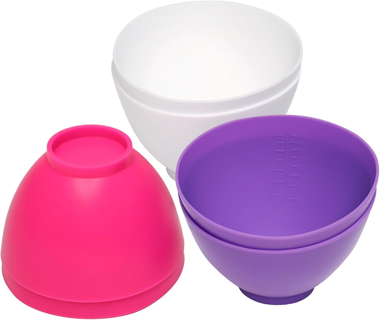 6PCS Large Mixing Bowls (4.9 x 3.3 inches) Face Mask Mixing Bowl Set for Facial Mask, Reusable Mixing Bowl, Silicone Bowls for Melting Chocolate, and Snack Bowl