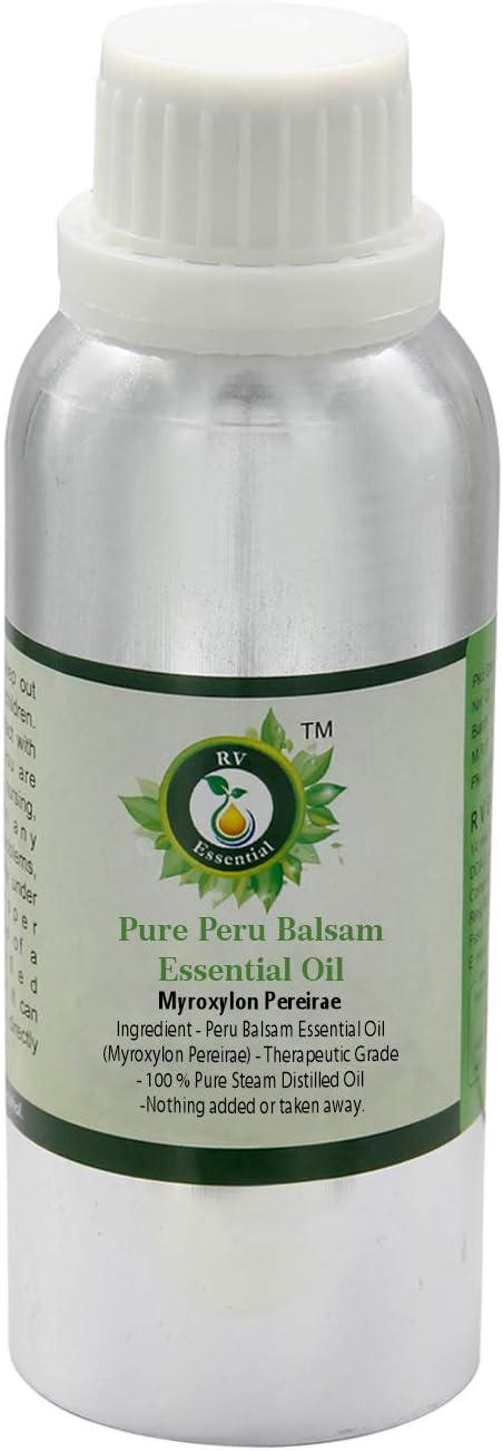 Peru Balsam Essential Oil | Myroxylon Pereirae | Peru Balsam Oil | Balsam Peru Essential Oil | 100% Pure Natural | Steam Distilled | Therapeutic Grade | 630ml | 21oz by R V Essential