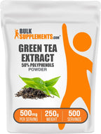 BulkSupplements.comgreen Tea Extract Powder - 50% Polyphenols Supplement, EGCG Supplements - Gluten Free, 500mg per Serving, 250g (8.8 oz) (Pack of 1)