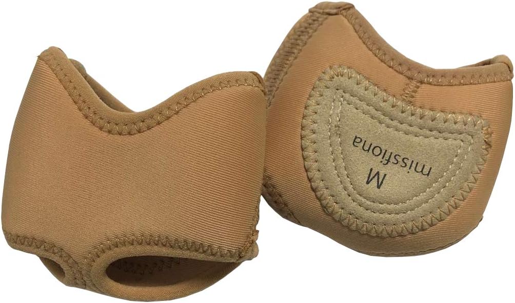 missfiona Women's Neoprene Half Sole Dance Paws Forefoot Pad Half Lyrical Shoes(L, Nude)