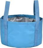 Foldable Washing Basin, Portable Travel Outdoor Collapsible Bucket Foot Soak Bucket Heat Preservation Waterproof (Blue)