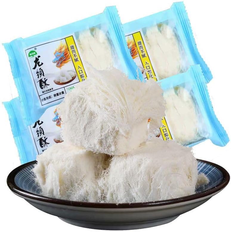 Chinese Traditional Dragon Beard Candy, 5 Bags, Sweet and Crispy, 40g Each