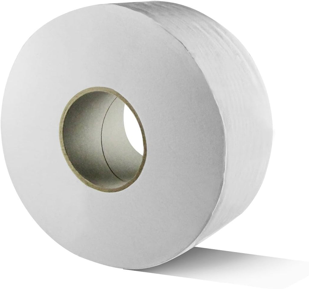 Karat 9" Jumbo Roll Toilet Paper - 2-Ply Industrial Strength Tissue (JS-JRT1000), 1000 ft, 12 Pack