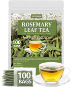 Premium Rosemary Tea Bags, 100 Teabags. Made with 100% Pure Natural Rosemary Leaves,No Additives & Caffeine Free.
