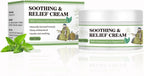 Soothing Relief Cream with Honeysuckle & Calendula, Cooling Anti Itch for Sensitive Skin,Moisturizing Cream for Various Parts of the Body, Fast-Absorbing & Non-Greasy Formula
