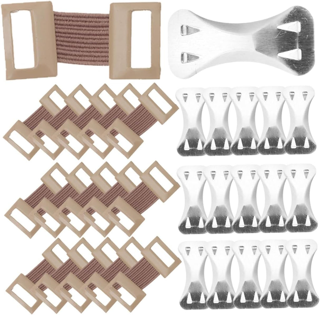 FRCOLOR Aluminum Buckle Bandage Body Wrap Elastic Bandage Wrap Replaceable Metal Clips Portable Fixing Clips for Injured Area
