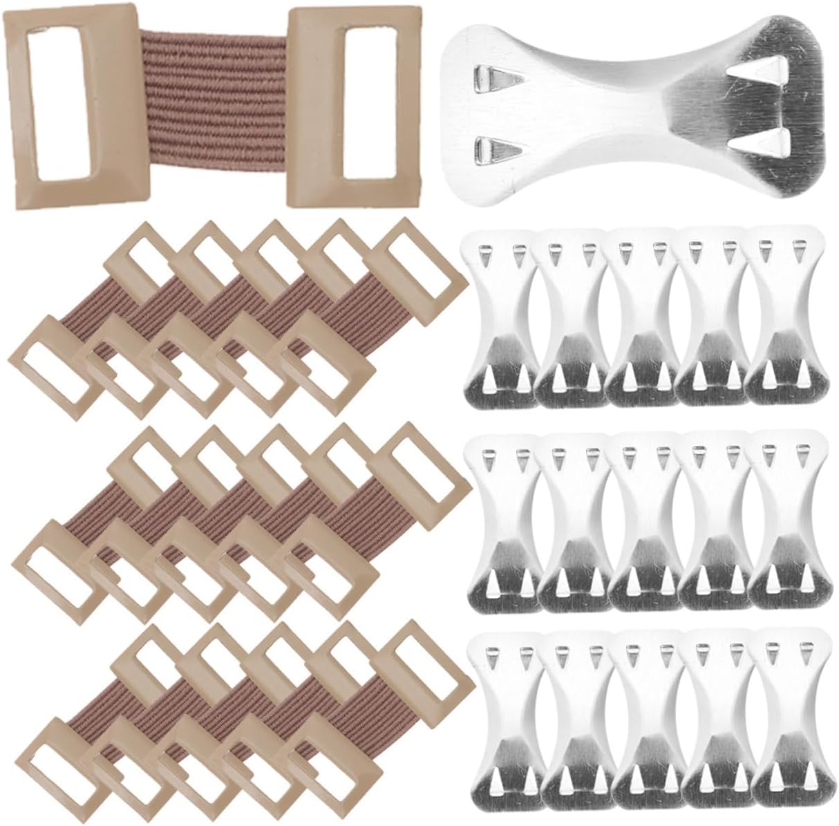 FRCOLOR Aluminum Buckle Bandage Body Wrap Elastic Bandage Wrap Replaceable Metal Clips Portable Fixing Clips for Injured Area