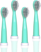 Kids Sonic Toothbrush Replacement Brush Heads for 8660 (Green 4 Pieces)