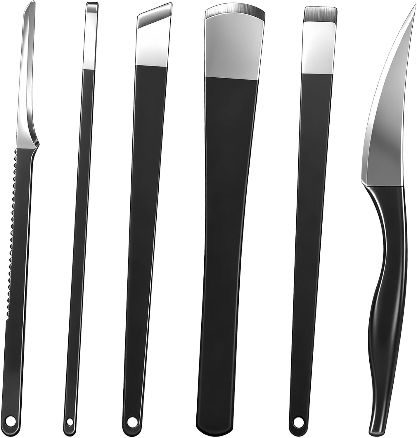 6 Pcs Ingrown Toenail Removal Kit, Stainless Steel Foot Callus Shaver Tools Professional Pedicure Knife Kits with A Storage Box Foot Care Tools for Dead Skin Callus Corn Foots File Rasp