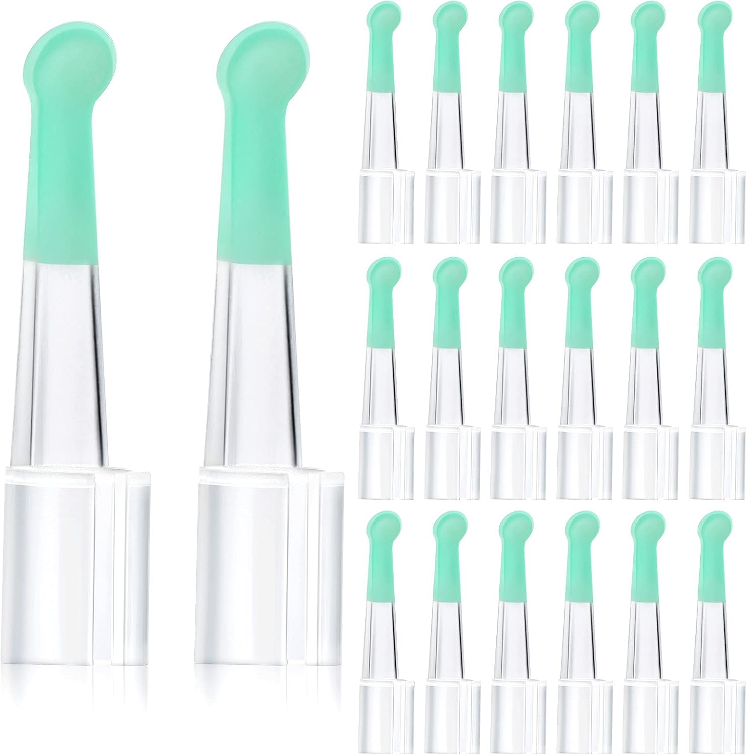 20 Pieces Ear Spoon Tips Cleaner Replacement Set for 3.5 mm Otoscope Plastic Reusable Ear Cleaner Tips for Teens Adults Family Health Care