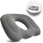 Nevife Inflatable donut cushion for Tailbone Pain Relief-Orthopedic Hemorrhoid & Sciatica Seat Cushion-Coccyx Cushion for Postpartum Pregnancy,Office Chair,Car,Wheelchair&Post-Surgical Recovery (Gray)