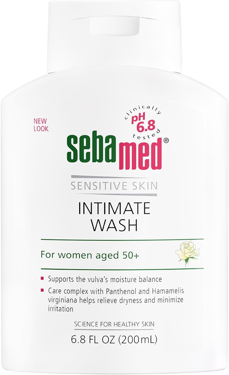 SEBAMED Feminine Wash Gentle Intimate Wash Menopause pH 6.8 for Women Aged 50+, 6.8 FlOz (200ml)