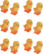 Edible Easter Chick Cupcake Toppers – 12 Count – 1.25” Molded Sugar Decorations for Cakes, Cookies & Spring Desserts