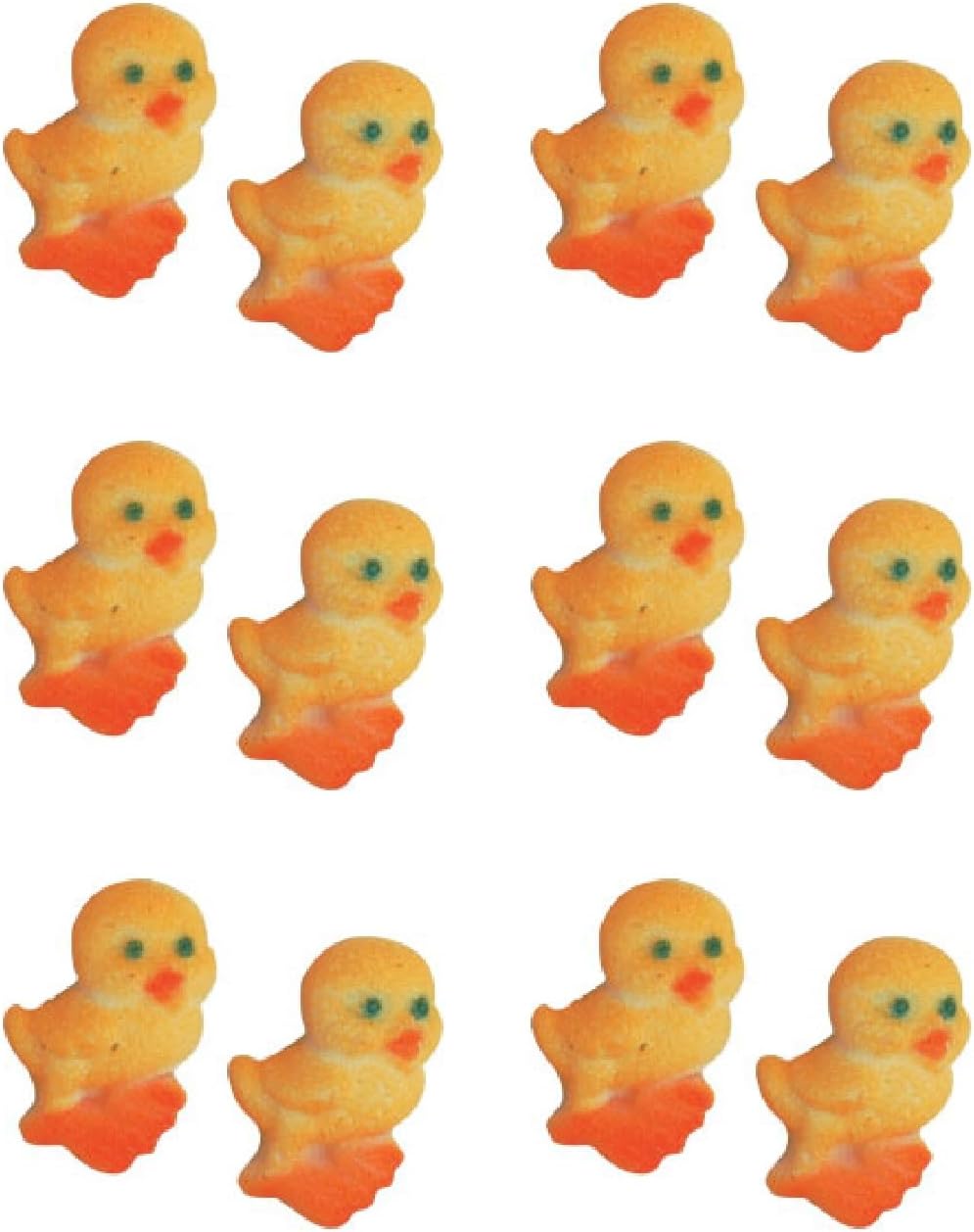 Edible Easter Chick Cupcake Toppers – 12 Count – 1.25” Molded Sugar Decorations for Cakes, Cookies & Spring Desserts