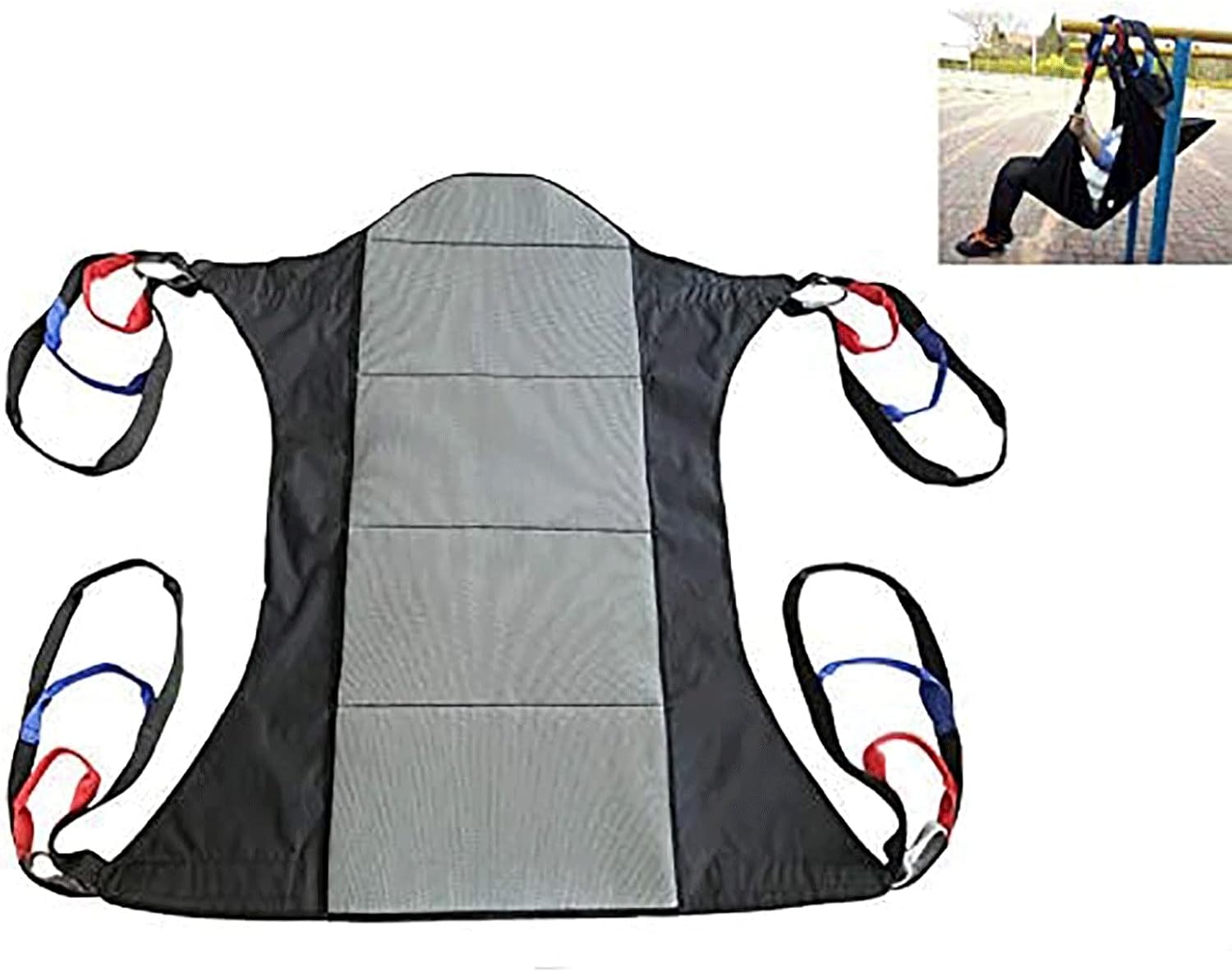 Transfer Nursing Sling Toileting Sling for Hoist, Hoist Sling Stair Transfer Belt Full Body Lifting Harness Lift Equipment for Elderly Disabled