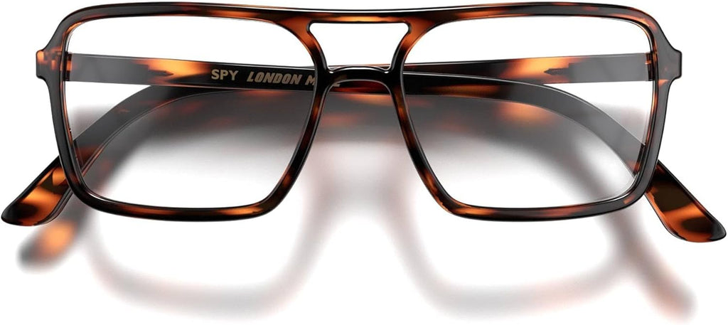 LONDON MOLE® Spy reading glasses | Cool square shaped pilot style readers | Men’s Women’s Unisex | Spring hinges