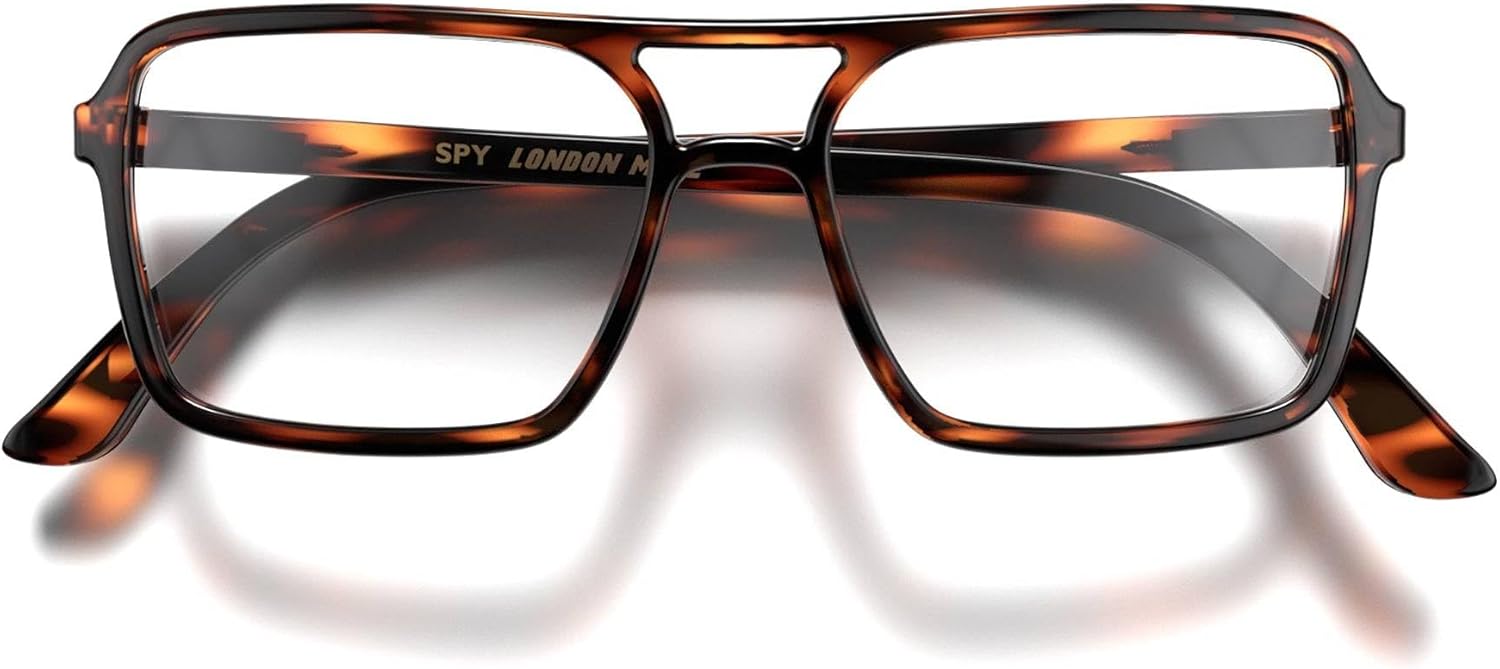 LONDON MOLE® Spy reading glasses | Cool square shaped pilot style readers | Men’s Women’s Unisex | Spring hinges