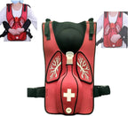 Anti Choking Trainer Vest, Airway Obstruction Simulation Training Wearing Vest with Back Shot, Adjustable Shoulder Straps and Waist Belt(Child)