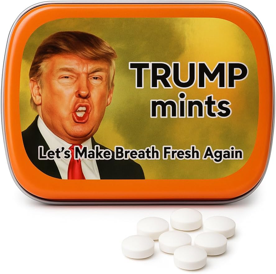 Trump Make Breath Fresh Again Mints - Trump Gag Gifts - Clinton Trump Election 2016 - Donald Trump Gifts - Peppermint Breath Mints - Funny Mint Tins by Gears Out