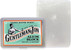 Gentleman Jon 3.7 Ounce Alum Block in Plastic Case - Upgrade Your Shave - Soothing Aftershave Solution for Shaving Razor Burn Relief - Travel Friendly Durable Plastic Case Included, Aftershave for Men