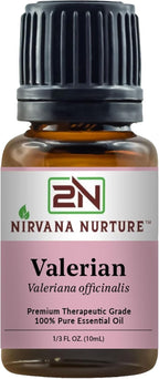 Valerian Essential Oil, 100% Pure Undiluted, Aromatherapy Oil for Diffuser, Hair & Skin Care