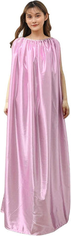 Women Steam Gown, 5 Feet Foldable Sleeveless Artificial Silk Spa Fumigation Bath Robe, Sauna Steam Cloak for Home Fumigation Bathrobe Sweating Tool