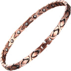 MagEnergy Copper Ankle Bracelet for Women, Christian Magnetic Anklets with 3500 Gauss Magnets, Adjustable Biblical Cross Anklet, Jewelry Gift