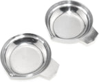 2PCS Electronic Scale Tray 7.5x6.5cm Stainless Steel Weighing Pan Suitable for Weighing Jewellery Spices Resin Packing