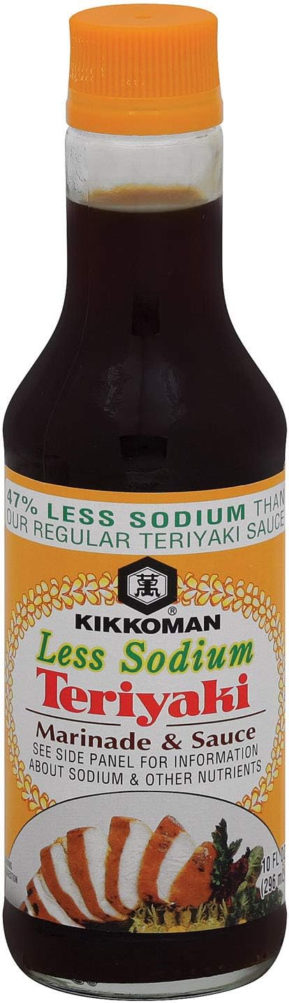 Kikkoman Less Sodium Teriyaki Marinade & Sauce 10 oz (Pack of 12)