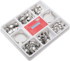 OKIl 100pcs Dental Tools Dental Matrix Sectional Contoured Metal Matrices Full Kit No.1.398 With 2 Rings