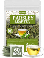 Premium 60 Parsley Tea Bags, Made with 100% Natural Parsley Leaves, Caffeine Free & No Additives.