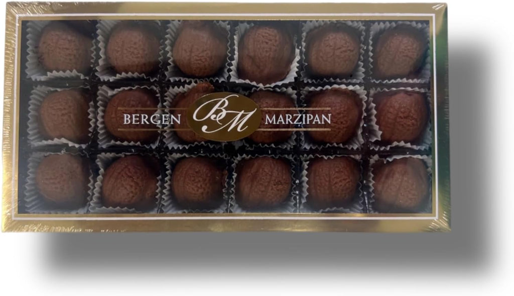 Chocolate Marzipan 18 piece Gift Box 8oz by Bergen Marzipan