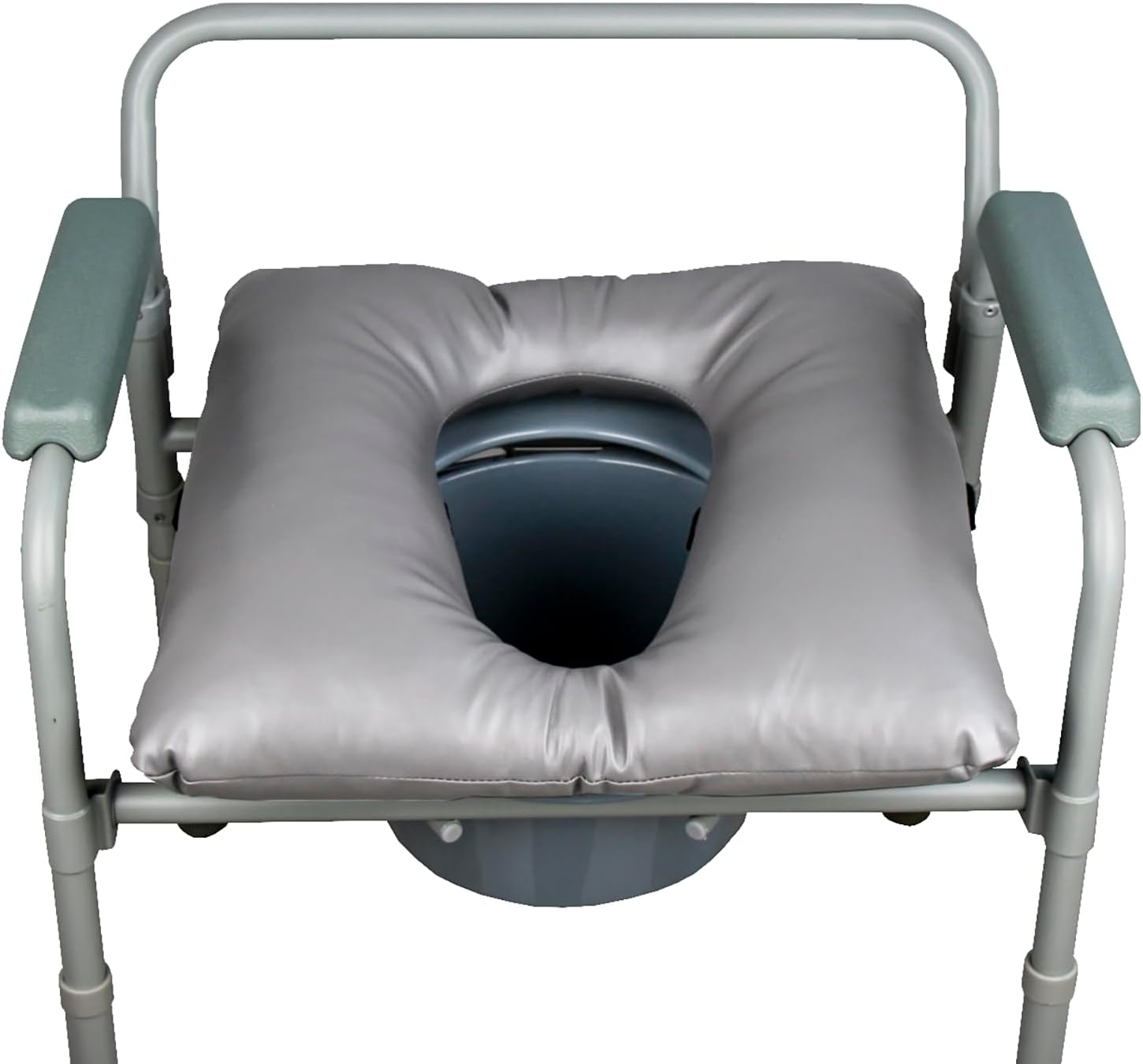 Bedside Soft Commode seat Cushion, Thick Pad PU Cover with Fixing Straps for Commode Chair, Washable Toilet Seat Cushion Warmer for Elderly Adults