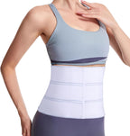 Cozyhealth Elastic Universal Post Surgery Abdominal Binder Lower Waist Support Belt, Wide Belly Girdle Postpartum Stomach Surgical Compression Belly Band for Men and Women (3 Panel - 9", Medium)