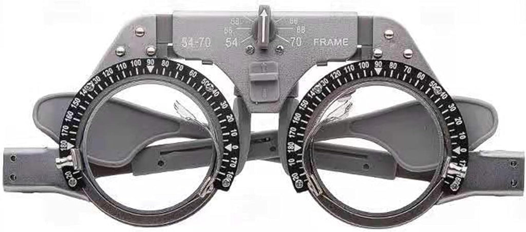 Moonetto Adjustable Optical Trial Lens Frame PD 54-70mm Pure Titanium Optic Trial Eye Optometry Test Optician with Changeable Cylinder Axis
