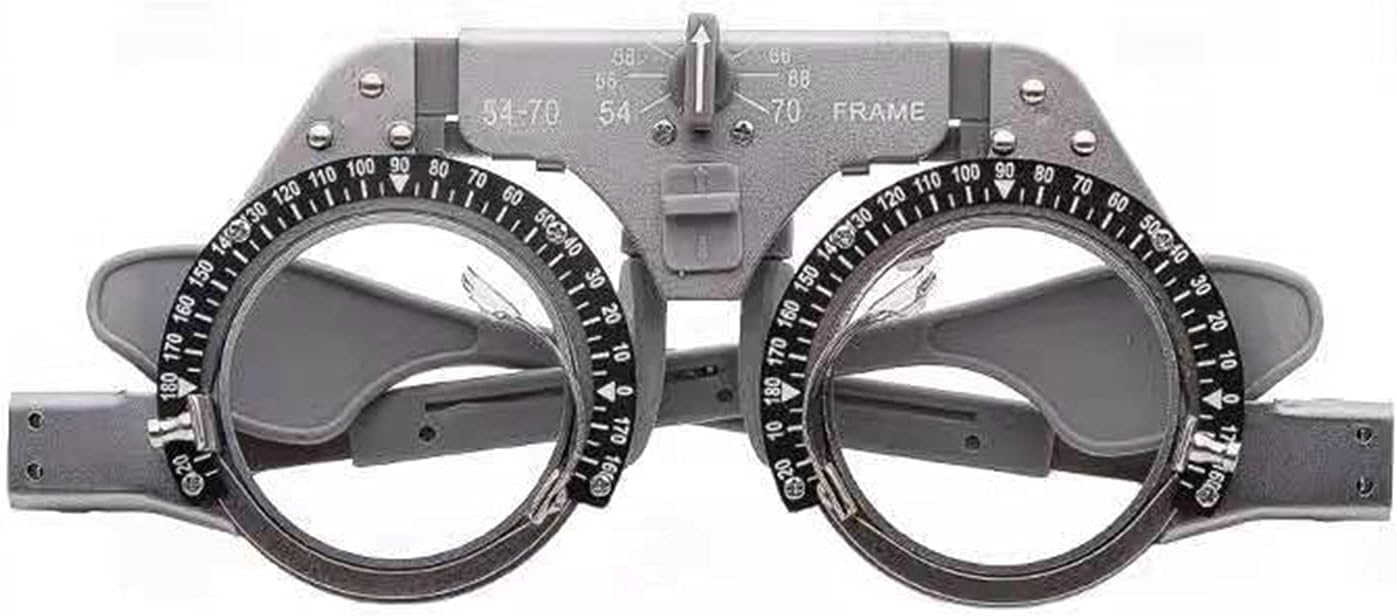 Moonetto Adjustable Optical Trial Lens Frame PD 54-70mm Pure Titanium Optic Trial Eye Optometry Test Optician with Changeable Cylinder Axis