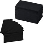 2 Ply Black Dinner Napkins-15" x 17" -1/8Fold - 125 Count (Pack of 8), Total 1000 Count